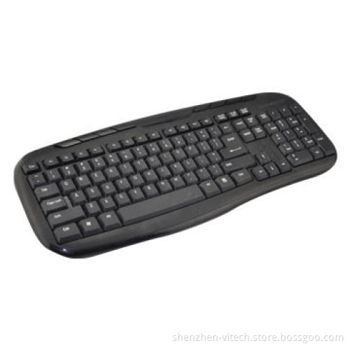 Reasonable price for multimedia keyboard, USB port, arc and highlight design
